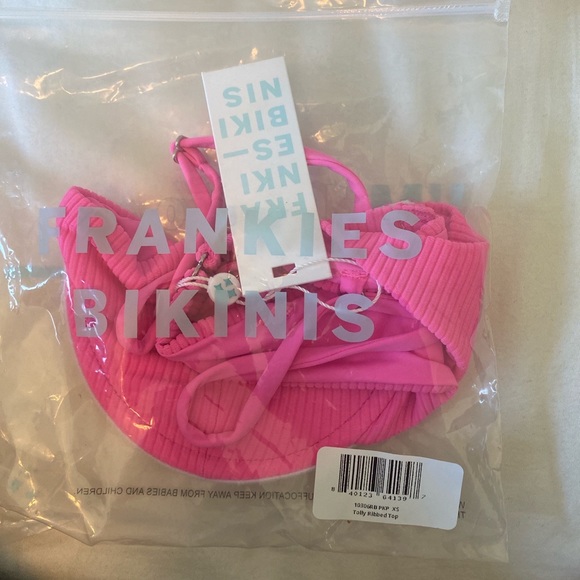 Frankies Bikinis Pink Underwire Bathing Suit Top - Picture 2 of 3